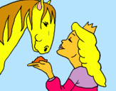 Dibuix Princesa i cavall pintat per    laia ramon