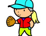 Dibuix Jugadora de beisbol  pintat per Berta