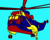 Dibuix Helicòpter al rescat  pintat per xavier