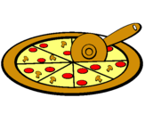 Dibuix Pizza pintat per victini
