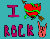 Dibuix I love rock pintat per marina