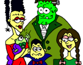 Dibuix Família de monstres pintat per Skye