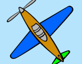 Dibuix Avió III pintat per pol   i   matias