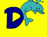 Dibuix Dofí pintat per xavier