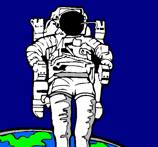 Dibuix Astronauta pintat per jordi???