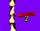 Dibuix Madagascar 2 Pingüins pintat per polsen