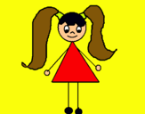 Dibuix Nena 12 pintat per sony chandnani