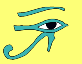 Dibuix Ull Horus pintat per pol l,g