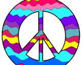 Dibuix Símbol de la pau pintat per carla diaz