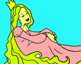 Dibuix Princesa relaxada pintat per JANA