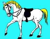 Dibuix Cavall de competició  pintat per marina
