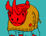 Dibuix Rinoceront  pintat per younes