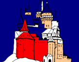 Dibuix Castell medieval pintat per ariadna