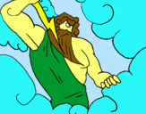 Dibuix Déu Zeus pintat per ARNAU CABALLERO
