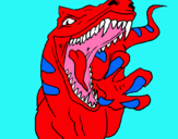 Dibuix Velociraptor II pintat per pol