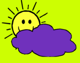 Dibuix Sol i núvol pintat per mar garcia  ventosa 126