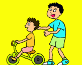 Dibuix Tricicle pintat per hk