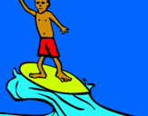 Dibuix Surfista pintat per fatumata    TOURAY