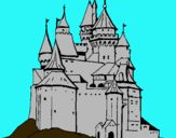 Dibuix Castell medieval pintat per marsu