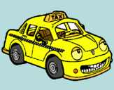 Dibuix Herbie taxista pintat per CÈLIA