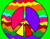 Dibuix Símbol de la pau pintat per sony chandnani