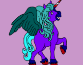 Dibuix Unicorn amb ales pintat per sofia r