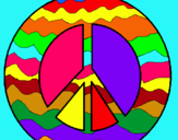 Dibuix Símbol de la pau pintat per Natilleta