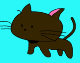 Dibuix Criatura de gat pintat per halina