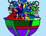 Dibuix Cistell de flors 11 pintat per CARMEN