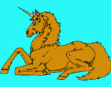 Dibuix Unicorn assentat pintat per dahiana