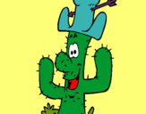 Dibuix Cactus amb barret  pintat per ARNAU CABALLERO