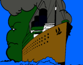 Dibuix Vaixell de vapor pintat per ARNAU TORRAS