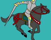 Dibuix Cavaller a cavall IV pintat per david