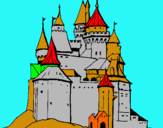 Dibuix Castell medieval pintat per dani.