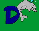 Dibuix Dofí pintat per alena