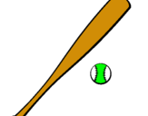 Dibuix Bat i bola de beisbol pintat per lucia i romina