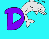 Dibuix Dofí pintat per AINA ESCOBET