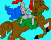 Dibuix Cavaller a cavall pintat per gerard