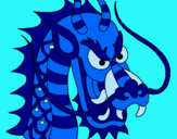 Dibuix Cap de drac pintat per dragonsat