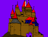 Dibuix Castell medieval pintat per tudorFamas