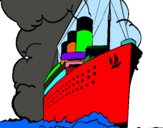 Dibuix Vaixell de vapor pintat per joan