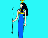 Dibuix Hathor pintat per alvaro