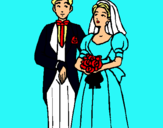 Dibuix Marit i dona III pintat per mªluisa