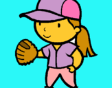 Dibuix Jugadora de beisbol  pintat per Ana