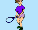 Dibuix Noia tennista pintat per EMILY   DUVAL