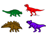 Dibuix Dinosauris de terra pintat per Aina