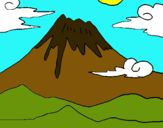 Dibuix Mont Fuji pintat per david