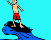Dibuix Surfista pintat per carlos