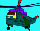 Dibuix Helicòpter al rescat  pintat per tudorHERE