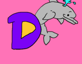 Dibuix Dofí pintat per Isa